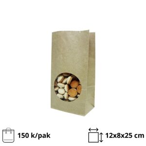 Kesa s pravougaone dno s prozorom 120x80x250 mm [150 kom/pak]