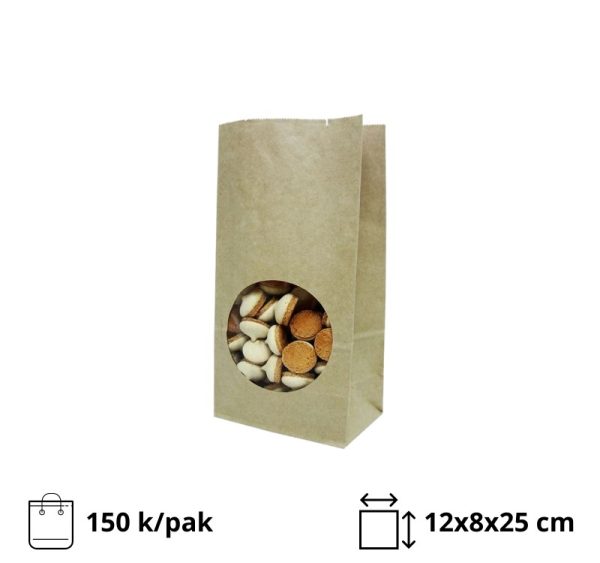Kesa s pravougaone dno s prozorom 120x80x250 mm [150 kom/pak]