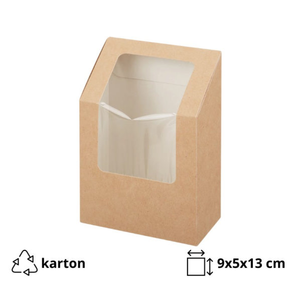 Kartonska posuda za salate-roll 90x50x130 mm kraft [50 kom/pak]