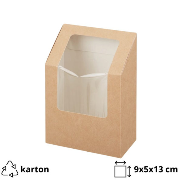 Kartonska posuda za salate-roll 90x50x130 mm kraft [50 kom/pak]
