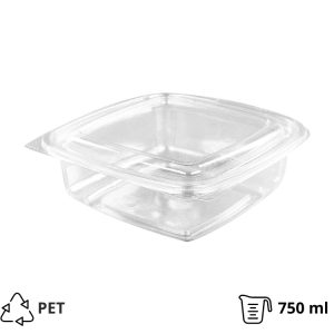 Posuda sa poklopcem PET 750 ml 172х167х55 mm providna [299 kom/pak]