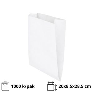 Papirna kesa 200х85х285 mm bela laminirana [3900 kom/pak]