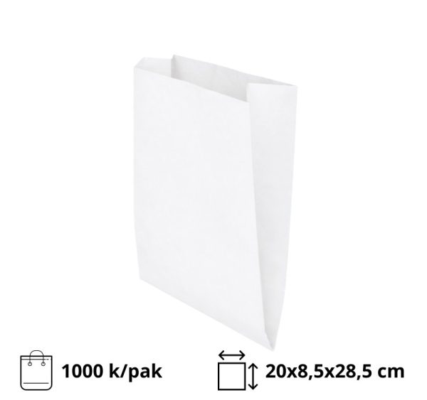 Papirna kesa 200х85х285 mm bela laminirana [3900 kom/pak]