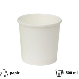 Kartonska posuda za supu 500 ml d=98 mm h=99 mm bijela ( kom/pak) [50 kom/pak]