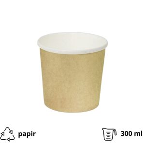 Kartonska posuda za supu 300 ml d=90 mm h=85 mm kraft ( kom/pak) [50 kom/pak]