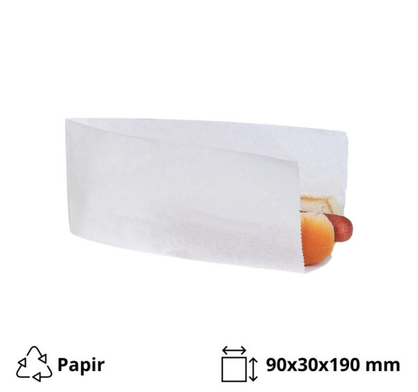 Papirna kesa za hot dog 90х30×190 mm [2500 kom/pak]