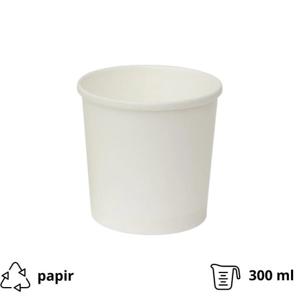 Kartonska posuda za supu 300 ml d=90 mm h=85 mm bijela ( kom/pak) [50 kom/pak]