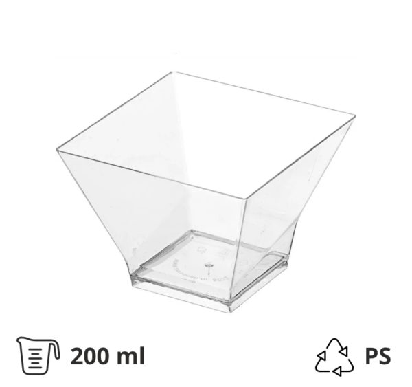 Posuda Pagoda maxi PS 200 ml 80х80 mm Pagoda providna [240 kom/pak]