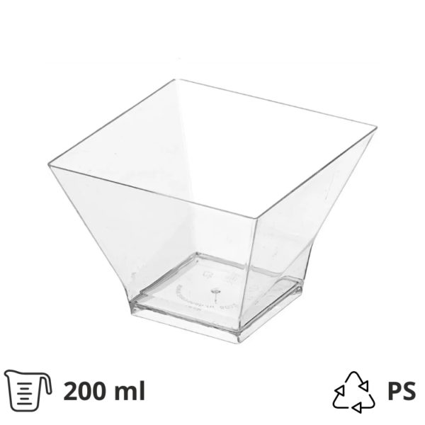 Posuda Pagoda maxi PS 200 ml 80х80 mm Pagoda providna [240 kom/pak]