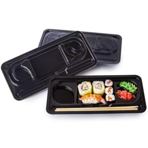 Posuda za sushi PS 275х121х43 mm crna (400 kom/pak)
