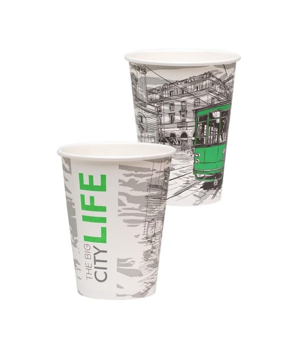 Papirna čaša 1-sl 300 ml d=90 mm Big City Life (50 kom/pak)