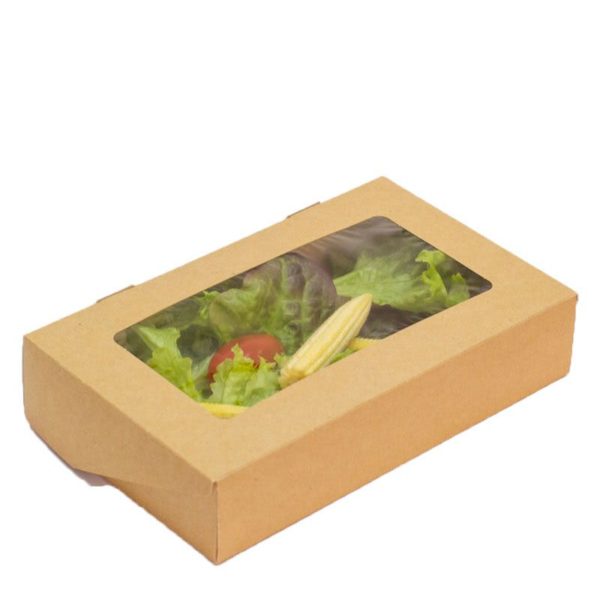 Kartonska kutija s prozorom ECO Tabox 1500 ml 200x200x40 mm kraft ( kom/pak) [125 kom/pak]