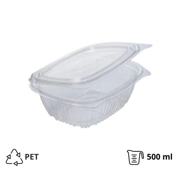 Posuda sa poklopcem PET PolyER 500 ml 156х129х53 mm [300 kom/pak]