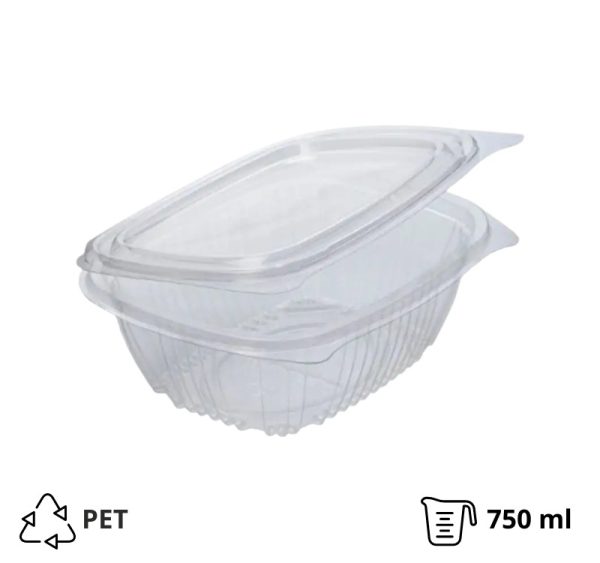 Posuda sa poklopcem PET PolyER 750 ml 156х129х73 mm [1425 kom/pak]