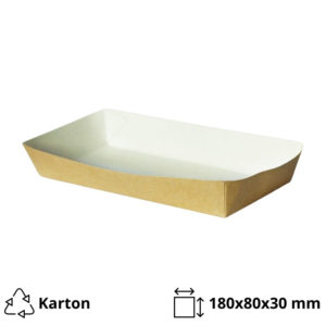 Kartonska kutija za brzu hranu Ecoline 180х80х30 mm kraft [220 kom/pak]