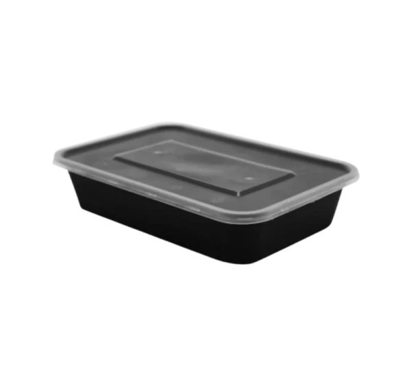 Posuda sa poklopcem PP TaMbien 750 ml 170х115х55 mm crna [50 kom/pak]