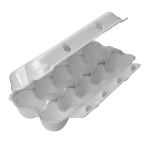 Kutija za jaja EPS 250x105x60 mm bijela (100 kom/pak)