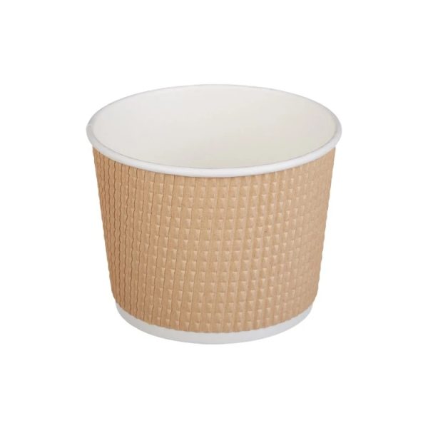 Kartonska posuda Tambien ECO 520 ml d=110 mm h=84,5 mm gofriran kraft isprekidana linija ( kom/pak) [25 kom/pak]