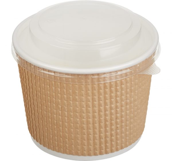 Kartonska posuda Tambien ECO 520 ml d=110 mm h=84,5 mm gofriran kraft isprekidana linija ( kom/pak) [25 kom/pak]