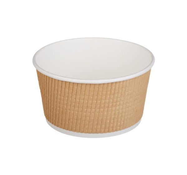 Kartonska posuda Tambien ECO 720 ml d=135 mm h=68 mm gofriran kraft isprekidana linija ( kom/pak) [25 kom/pak]