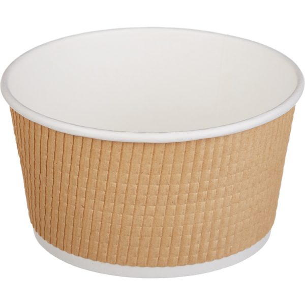 Kartonska posuda Tambien ECO 720 ml d=135 mm h=68 mm gofriran kraft isprekidana linija ( kom/pak) [25 kom/pak]