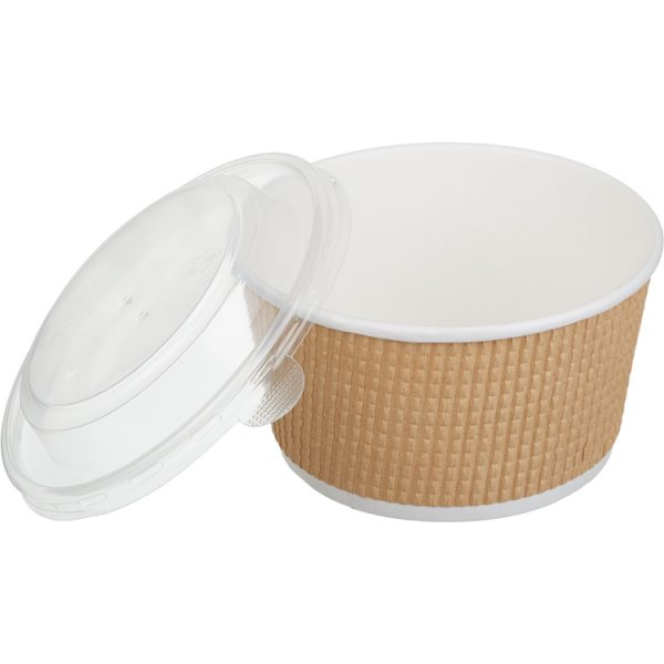 Kartonska posuda Tambien ECO 720 ml d=135 mm h=68 mm gofriran kraft isprekidana linija ( kom/pak) [25 kom/pak]