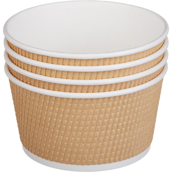 Kartonska posuda Tambien ECO 720 ml d=135 mm h=68 mm gofriran kraft isprekidana linija ( kom/pak) [25 kom/pak]