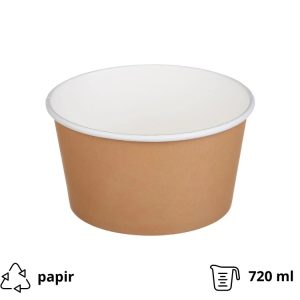 Kartonska kutija Tambien ECO 720 ml d=135 mm h=68 mm kraft ( kom/pak) [50 kom/pak]