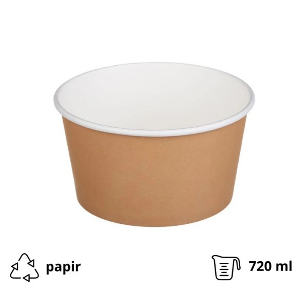 Kartonska kutija Tambien ECO 720 ml d=135 mm h=68 mm kraft ( kom/pak) [50 kom/pak]