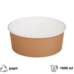 Kartonska kutija Tambien ECO 1090 ml d=166 mm h=65 mm kraft ( kom/pak) [50 kom/pak]