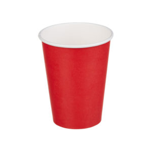Papirna čaša 1-sl 300 ml d=90 mm crvena (50 kom/pak)