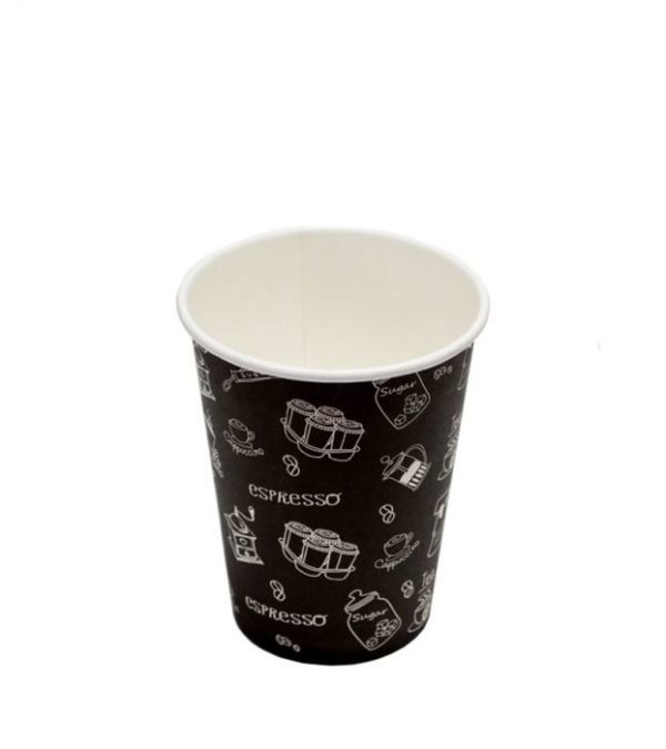 Papirna čaša 1-sl 300 ml d=90 mm Complement Black (50 kom/pak)