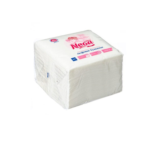 Papirne salvete 24×24 cm 1-sl bijele Nega 100 kom/pak