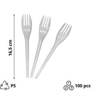 Viljuška TaMbien PS 16,5 cm bela [100 kom/pak]