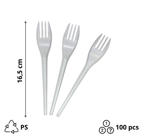 Viljuška TaMbien PS 16,5 cm bela [100 kom/pak]