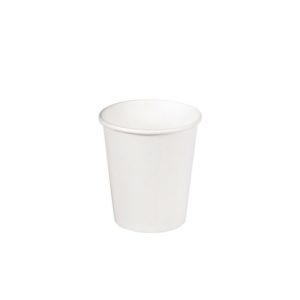 Čaša papirnata jednoslojna 85 (100) ml d = 73 mm za topla pića bijela (100 kom/pak)