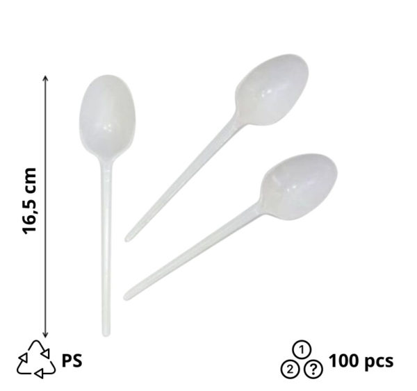 Kašika PS TaMbien 16,5 cm bela [100 kom/pak]