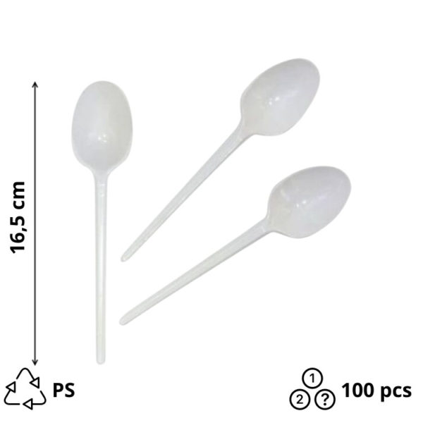 Kašika PS TaMbien 16,5 cm bela [100 kom/pak]