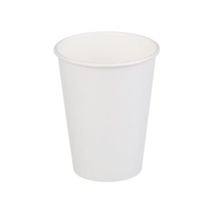 Čaša papirnata jednoslojna 300 (430) ml d=90mm za topla pića bijela (50 kom/pak)