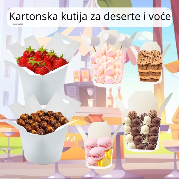 Kartonska kutija za nudle/pastu 500 (650) ml d=92 mm h=100 mm bela [50 kom/pak]