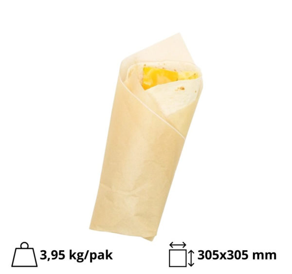 Omot za hamburgere 305х305 mm kraft [1000 kom/pak]