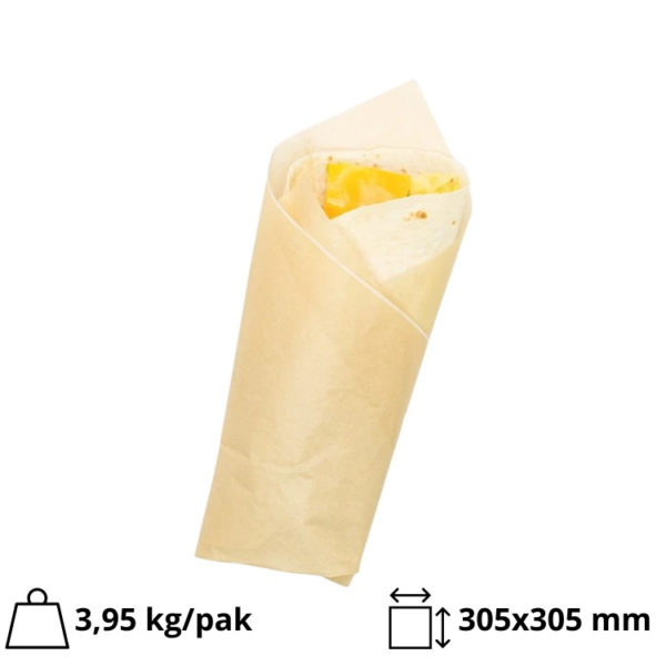Omot za hamburgere 305х305 mm kraft [1000 kom/pak]