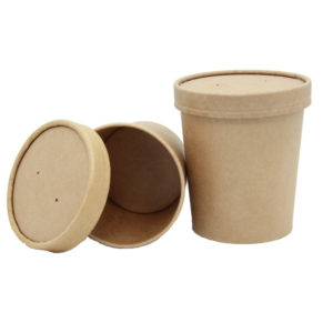 Kartonska posuda za supu Tambien ECO 340 ml d=70 mm h=85 mm kraft ( kom/pak) [25 kom/pak]