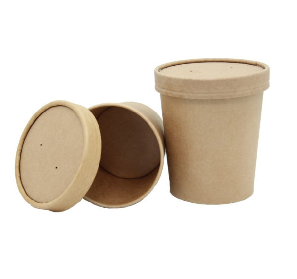 Kartonska posuda za supu Tambien ECO 340 ml d=70 mm h=85 mm kraft ( kom/pak) [25 kom/pak]