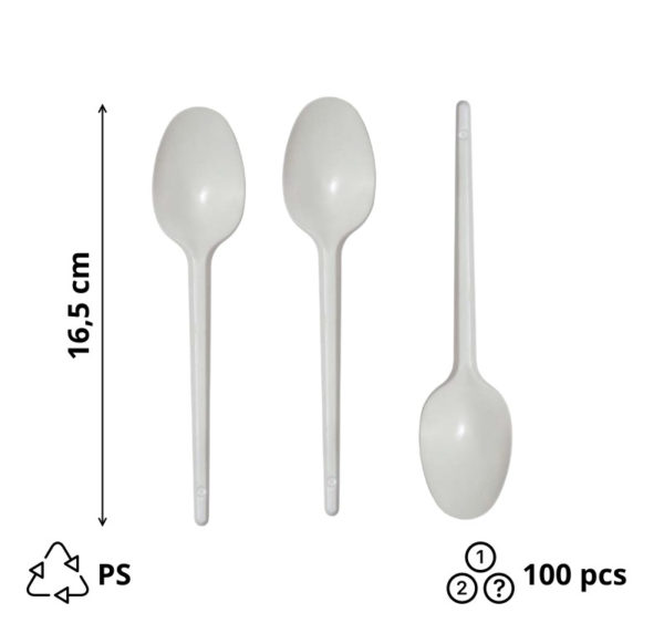 Kašika PS 16,5cm, bijela (100 kom/pak) [100 kom/pak]