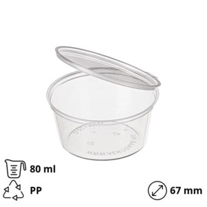 Posuda za sos sa poklopcem PP 80 ml [80 kom/pak]