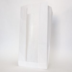 Papirna kesa sa prozorom 130(50)х100х300 mm bijela (2300 kom/pak)