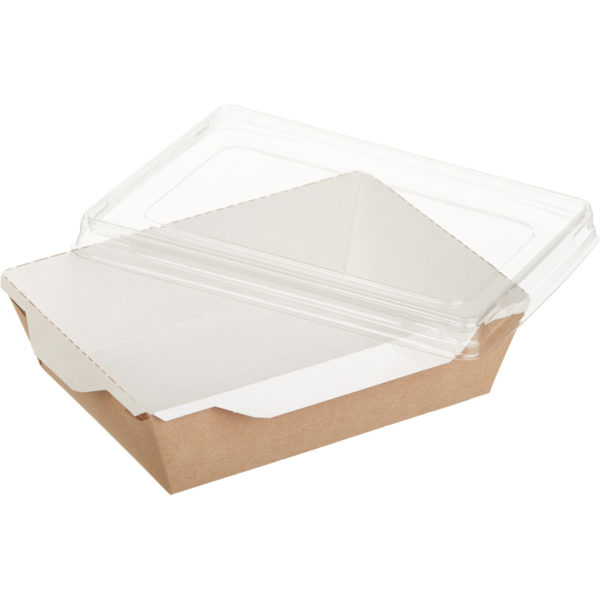 Kartonska posuda sa providnim poklopcem ECO OpSalad 500 ml 160х120х45 mm kraft (10 kom/pak) [10 kom/pak]