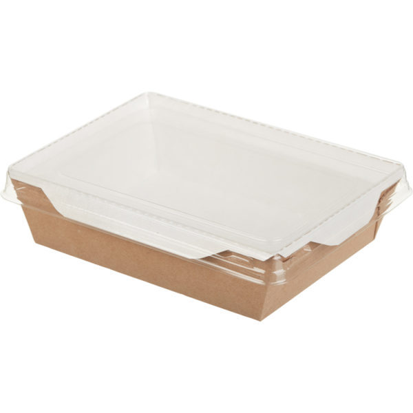 Kartonska posuda sa providnim poklopcem ECO OpSalad 500 ml 160х120х45 mm kraft (10 kom/pak) [10 kom/pak]