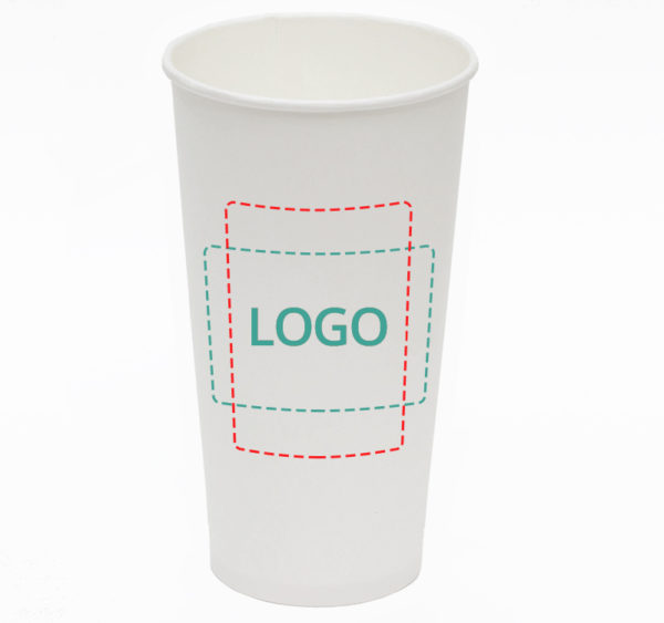 Papirna čaša 1-sl 500 ml d=90 mm bijela (45 kom/pak)